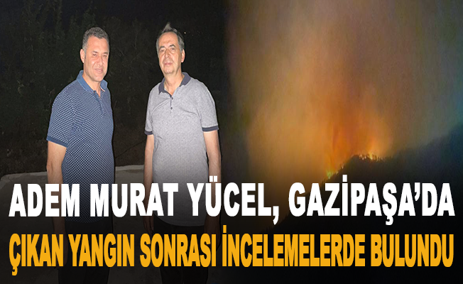 Adem Murat Yücel, Gazipaşa'da çıkan yangın sonrası incelemelerde bulundu