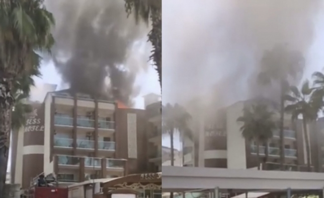 Alanya Konaklı'da otel yangını korkuttu