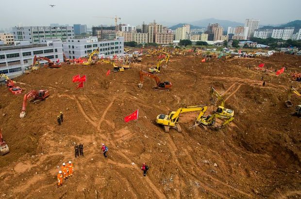 Çin'de heyelan! 35 işçi kayıp