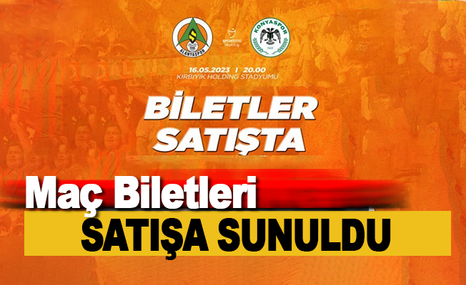 Alanyaspor - Konyaspor maç biletleri satışa sunuldu