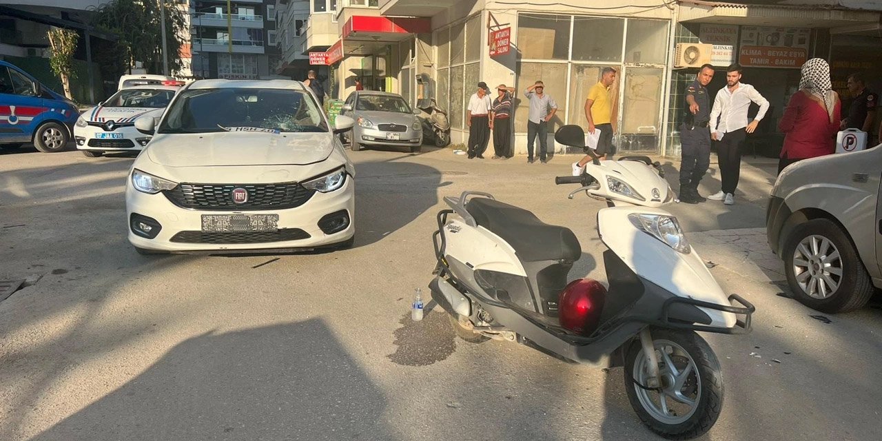 Alanya'da motosiklet ile otomobil kazası! 1 yaralı var