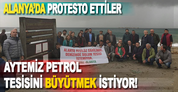 Alanya'da Aytemiz Petrol'ü Protesto Ettiler