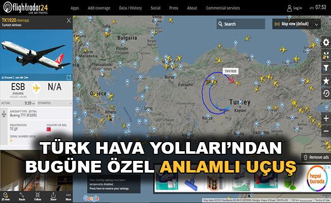 Türk Hava Yolları'ndan özel uçuş