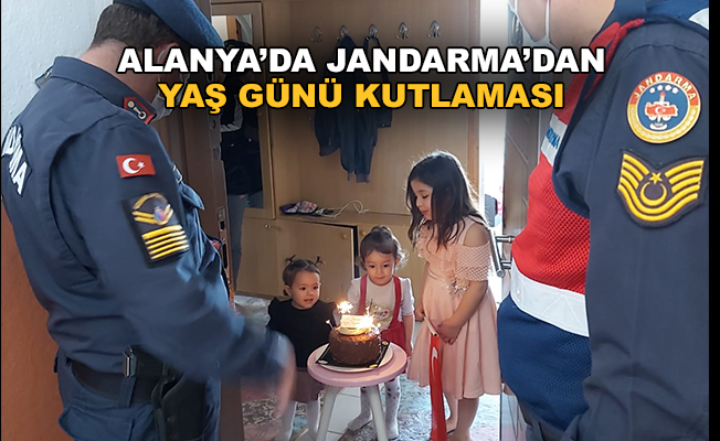 Alanya'da Jandarmadan yaş günü kutlaması